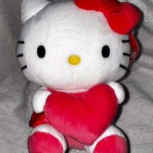 NWT Pink Sanrio Hello Kitty 8" Heart Plush - 2023 Valentine Red Heart Edition